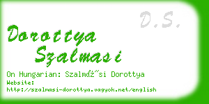 dorottya szalmasi business card